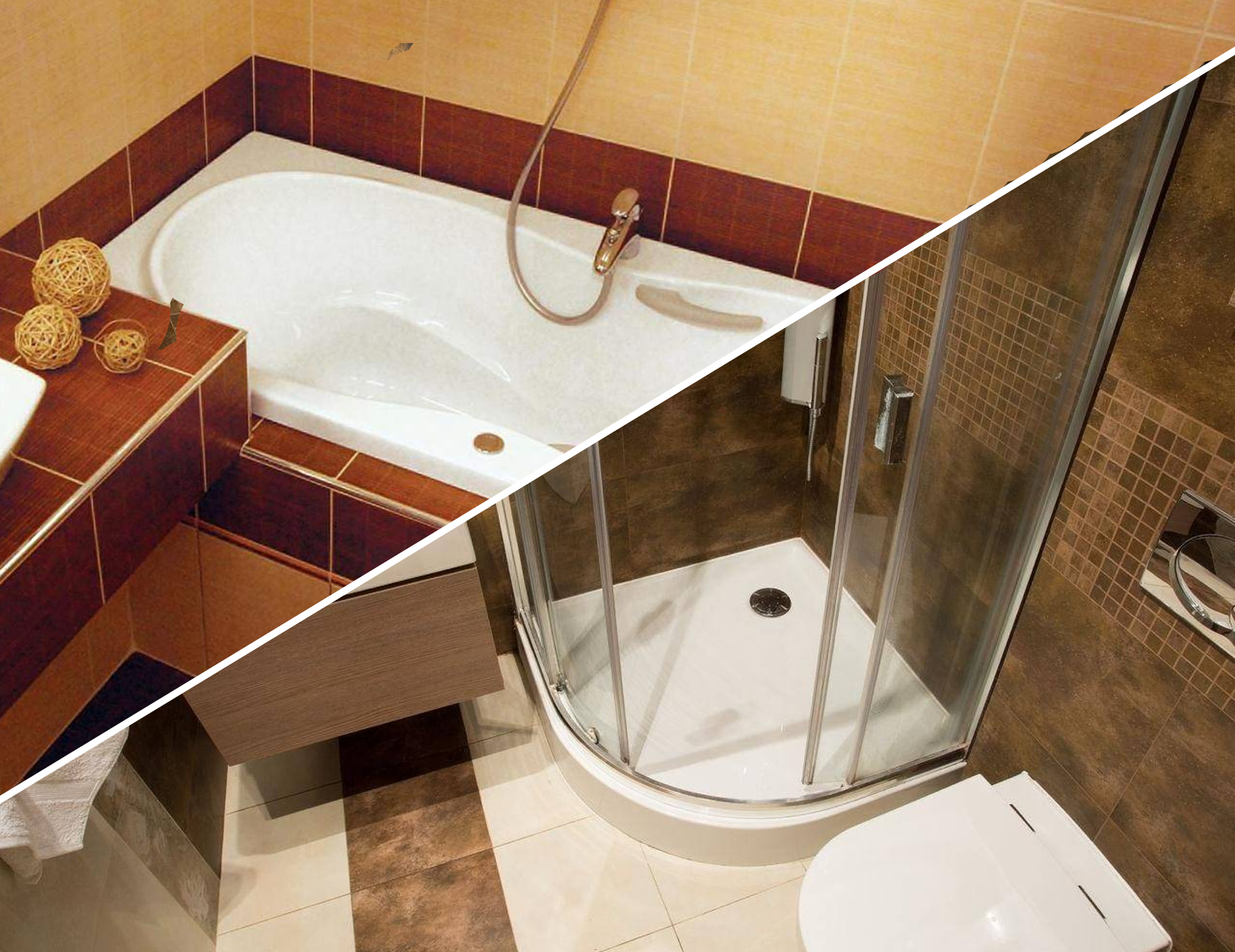 Что лучше – ванна или душевая кабина?