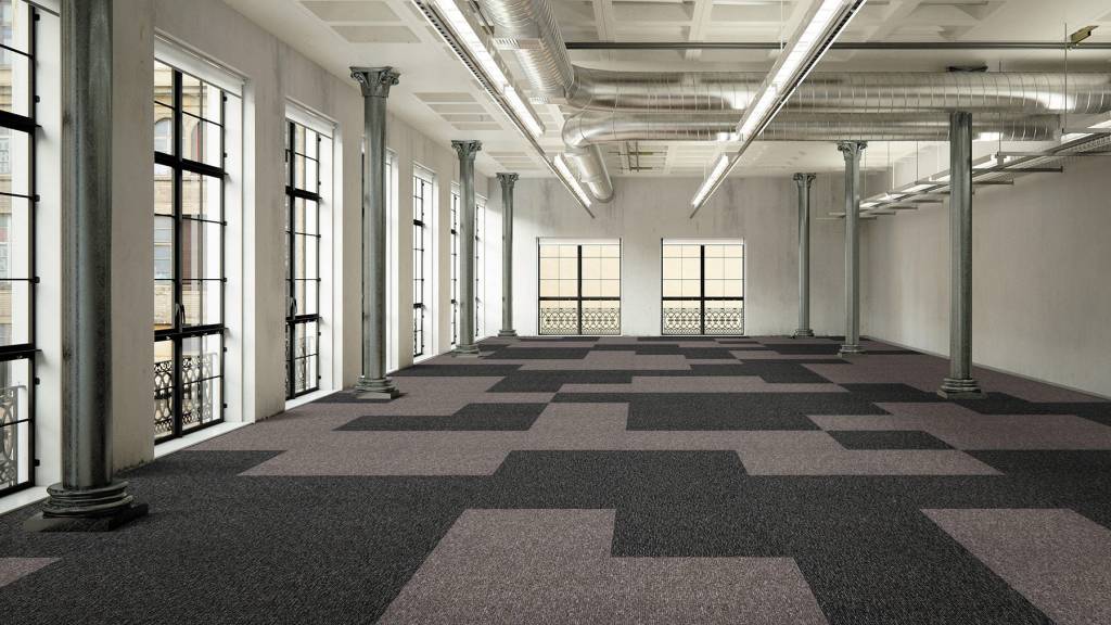 Ковровая плитка в интерьере